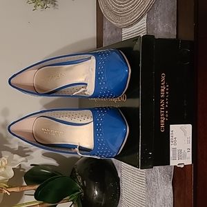 Christian Siriano Woman 12W 4.5 inch Blue heels